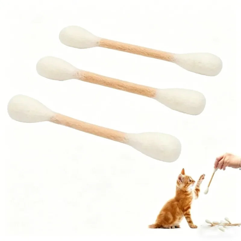 Creative Large Cotton Swab Shaped Catnip Toy 6-pack Giant Kitten Grinding Biting Stick Durable Teeth Cleaning And Grinding Rope