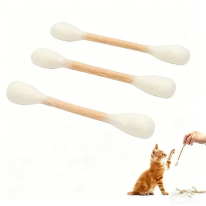 Creative Large Cotton Swab Shaped Catnip Toy 6-pack Giant Kitten Grinding Biting Stick Durable Teeth Cleaning And Grinding Rope