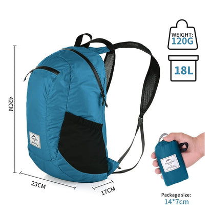 Naturehike Outdoor Backpack Lightweight 18L for Travel Trekking Running Mountaineering Backpack Durable Hiking Daypack