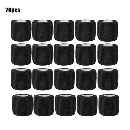 1/3/6/20PCS Black Self Adhesive Bandages Cohesive Elasticity Breathable Waterproof Bandages Sports Tape Wrist Ankle First Aid