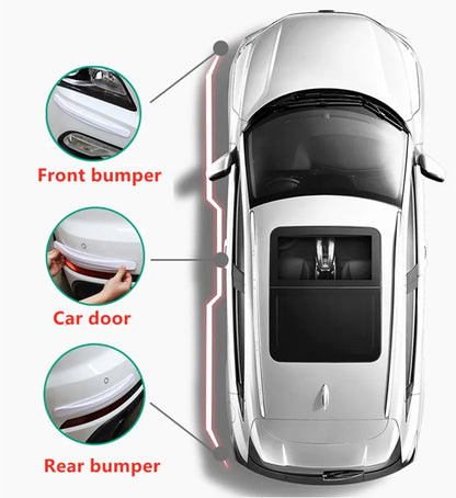 2pcs Car Bumper Protector Strip Guard Corner Protection Strips Scratch Protector Styling Mouldings Anti-collision Exterior Parts