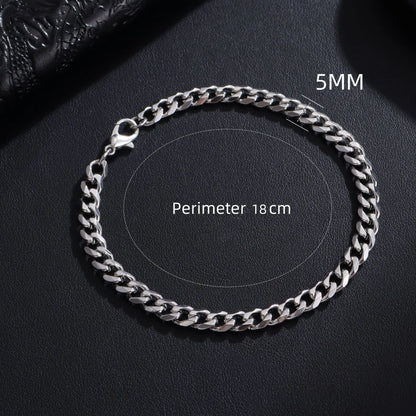 New Trendy Cuban Chain Bracelet – Stainless Steel Men & Women Jewelry Gift (3/5/7/9mm)