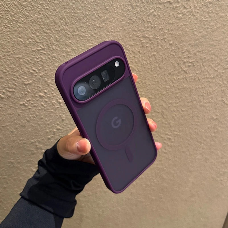 Luxury Translucent Matte Magnetic Case For Google Pixel 10 ProXL 9Pro XL 10Pro 10 9A Wireless Charging Candy Color Slim Cover