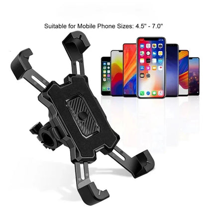Universal 360° Rotatable Non-Slip Bicycle Phone Holder Adjustable Stand for MTB Bike Moto Motorcycle Durable Cycling Accessory