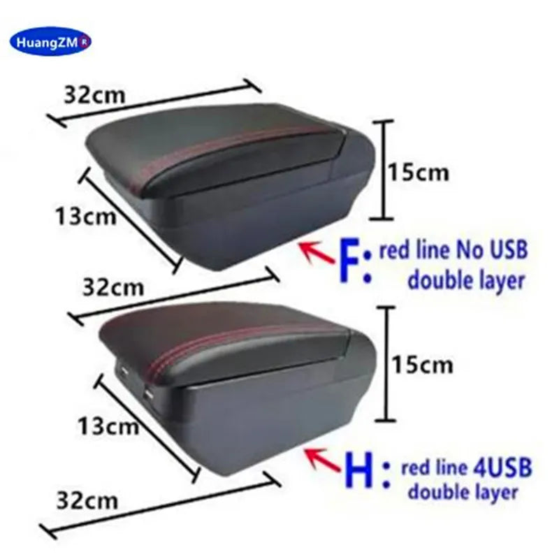 For Suzuki Vitara Armrest Box Double Layer Car Armrest Box Central Storage Box Interior Dedicated Retrofit Car Accessories
