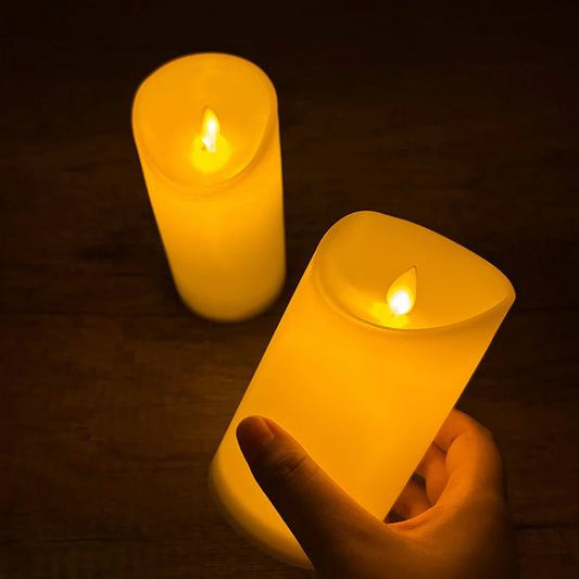 Moving Wick LED Candle Glowing Dancing Flame Candles Kid & Pet Safe Decoration Wholesale Electric Candle for Wedding Party Decor