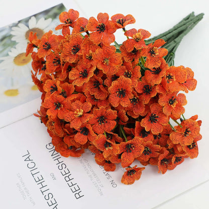 Outdoor Artificial Violet Spring Grass Flowers Faux Plastic Plants UV Protected for Home Garden Decoration