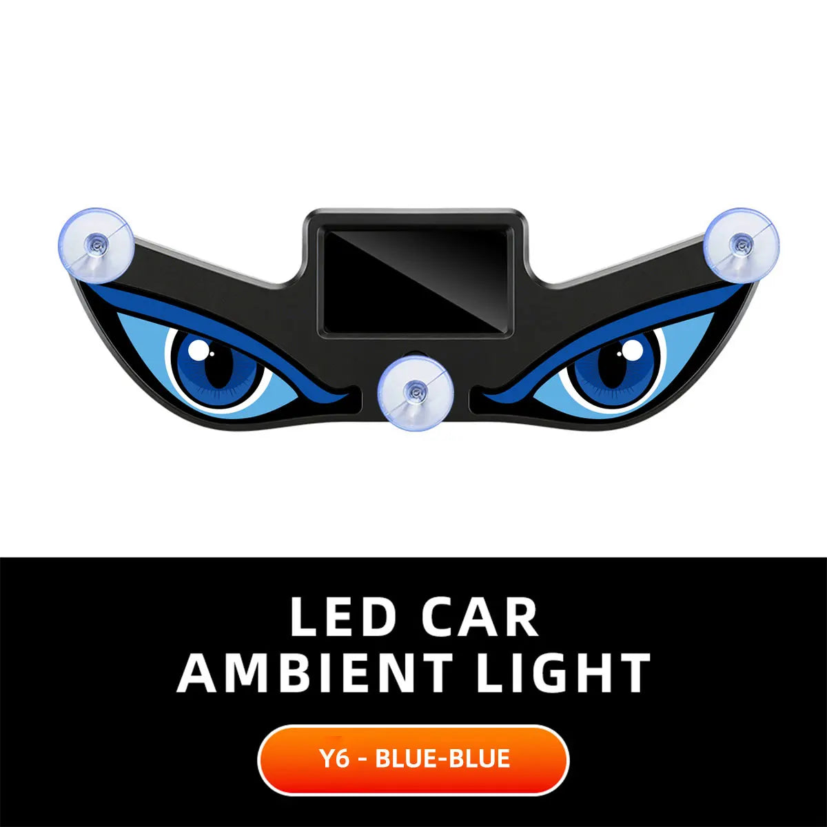 Solar Powered Car Neon Light Wireless Cool DEMON EYE Led Ambient Light Suction Cup USB Rechargeable Atmosphere Breathing Lamp