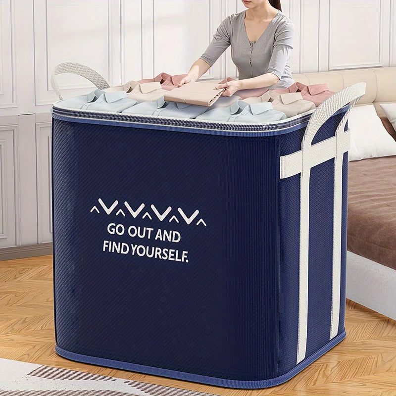 Extra Large Handle Clothes Storage Bag Organizer with Reinforced Handle for Blanket Comforters Bed Sheets Pillows Toy