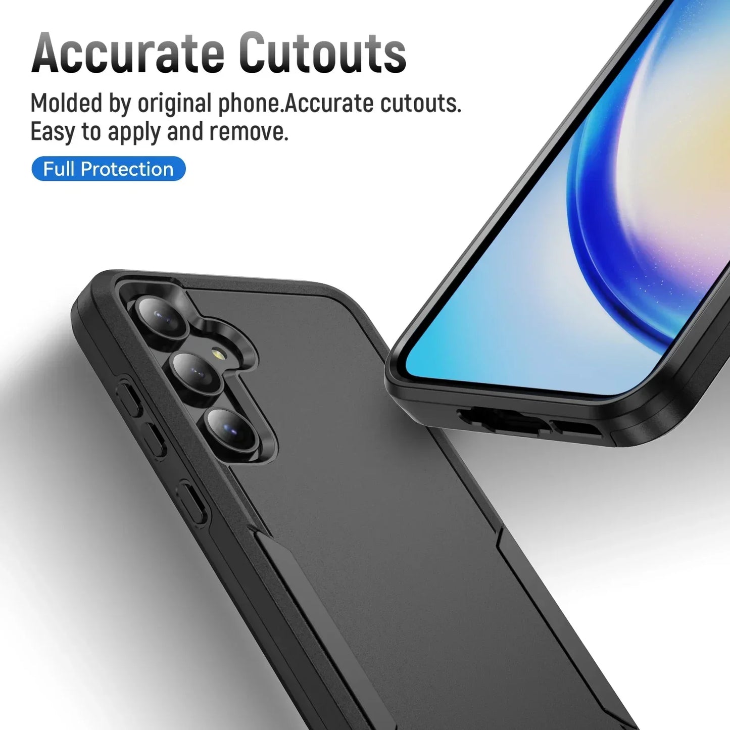 Luxury Case for Samsung Galaxy S25 edge S25 S24 FE S22 S21 S23 Plus Ultra plain Armor Heavy Duty Military Grade Protective cover