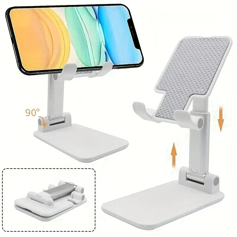 1Pc desktop lazy mobile phone holder can be freely retractable and adjusted, portable folding storage does not occupy an area, the lifting rod is smoothly locked and does not slip, universal for tablets and mobile phones