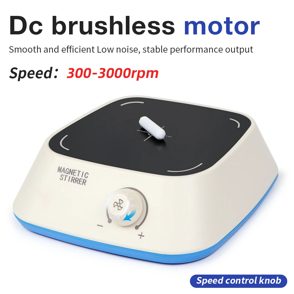 3000rpm Mini Magnetic Stirrer with Stir Bar Liquid Mixer Brushless DC Motor Magnetic Mixer Laboratory Supplies