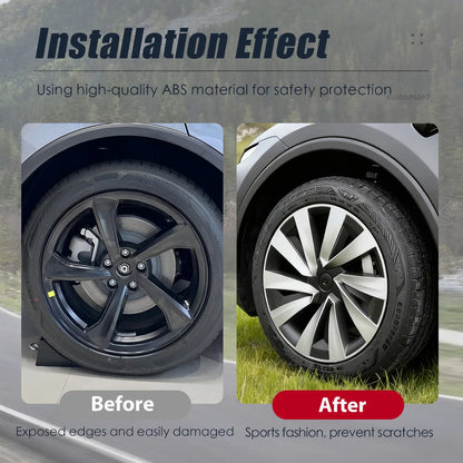 4PCS Hubcaps for Tesla Model Y Juniper 19 Inch 2025 Performance Replacement  Wheel Cover Automobile Hub Cap Full Rim Accessories