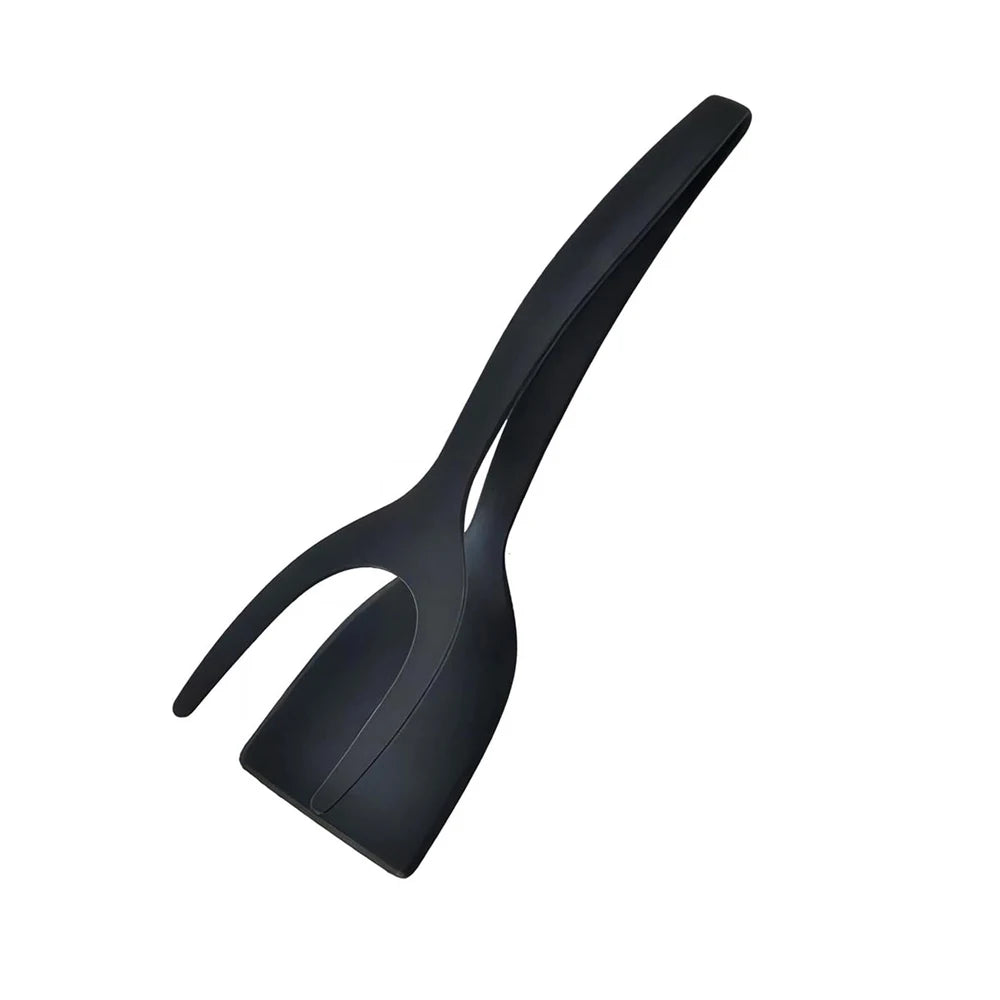 2 In 1 Flip Spatula Tongs Nylon Non Stick Kitchen Gadget Multifunctional EggPancake Fish Omelet French Toast Cooking Making Tool