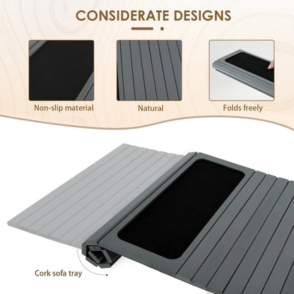Wood Sofa Arm Tray Sofa Tray in Folding Design Sturdy and Robust Sofa Tray Convenient Sofa Tray for Storage Sofa Tray Home