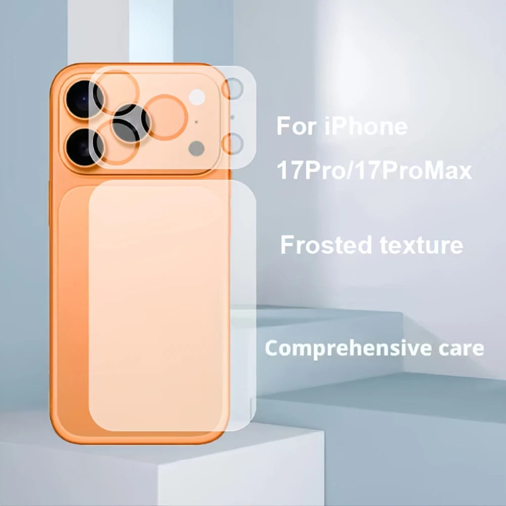 NNBILI 2Pcs Matte Soft Hydrogel Back Screen Protector Film With Lens Protection Film for iPhone 17 Pro Pro Max Easy Installation