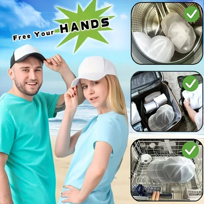 Hat cleaning cage for washing machines, hat cleaner with mesh bag,Hat bags or hat racks can be purchased separately.