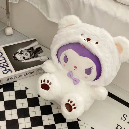 =New Kawaii 25cm Sanrio Plush Toy Jade Dog Kuromi Dressing Doll Doll Plush Toy Stuffed Animal Patung Dolls Birthday Gift