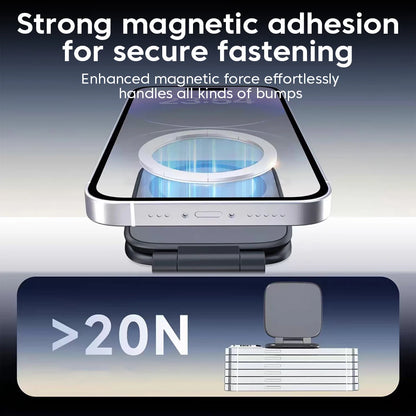 Ultrathin Car Magnetic Mobile Phone Holder Adjustable Foldable Anti-shake Vehicle Navigation Phone Universal Stand Accessories