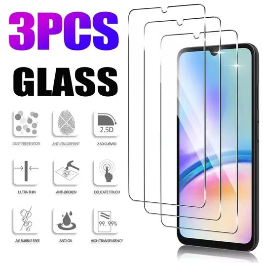 3Pcs HD Tempered Glass For Samsung A03 A12 A13 A14 A15 A21S A22 A30 A31 A32 A33 A34 A35 5G Screen Protector