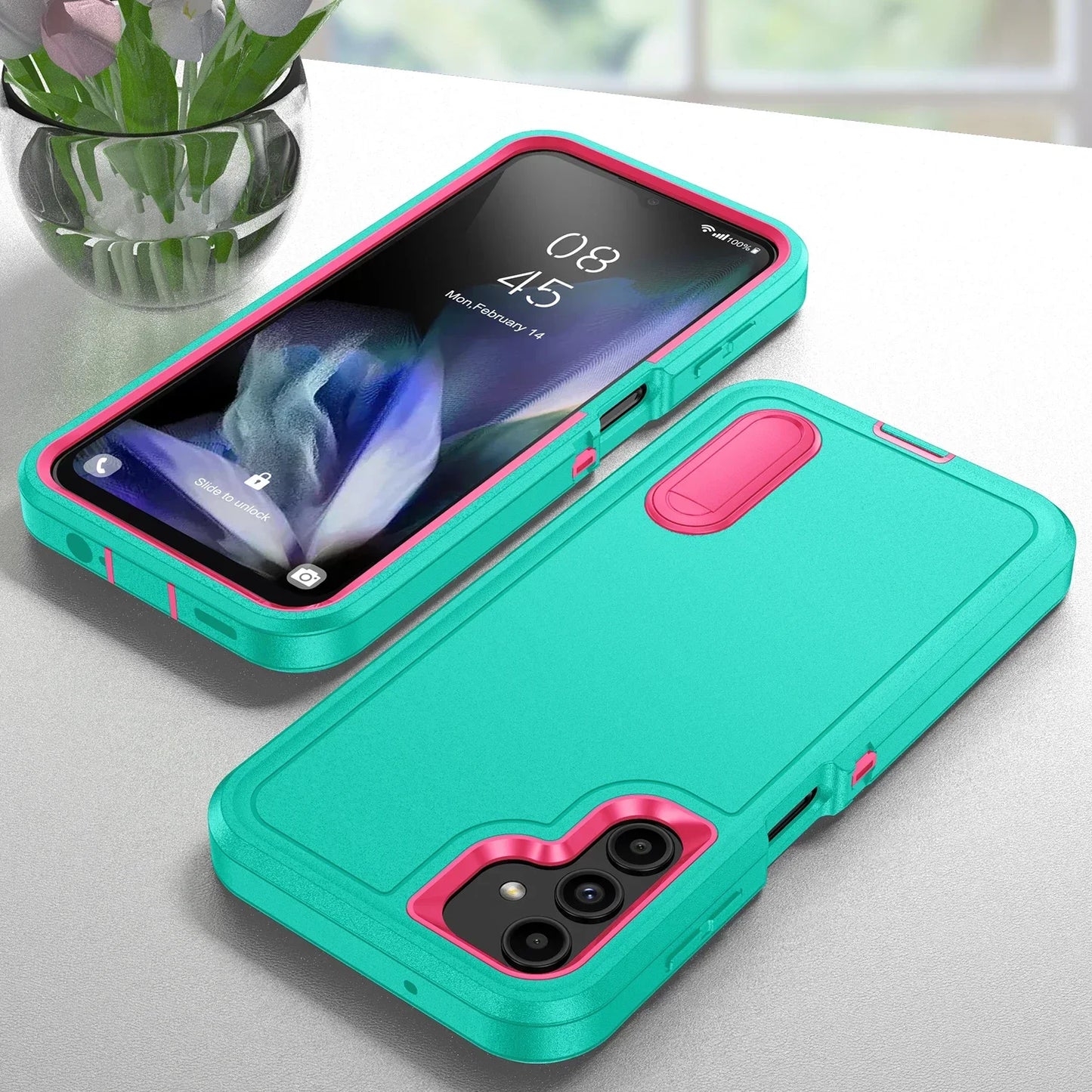 Anti-Shock Protective Phone Case for Samsung Galaxy S23 FE S24 S25 S26 Ultra S22 Plus A17 A56 A36 A16 A06 A15 A54 Holder Cover