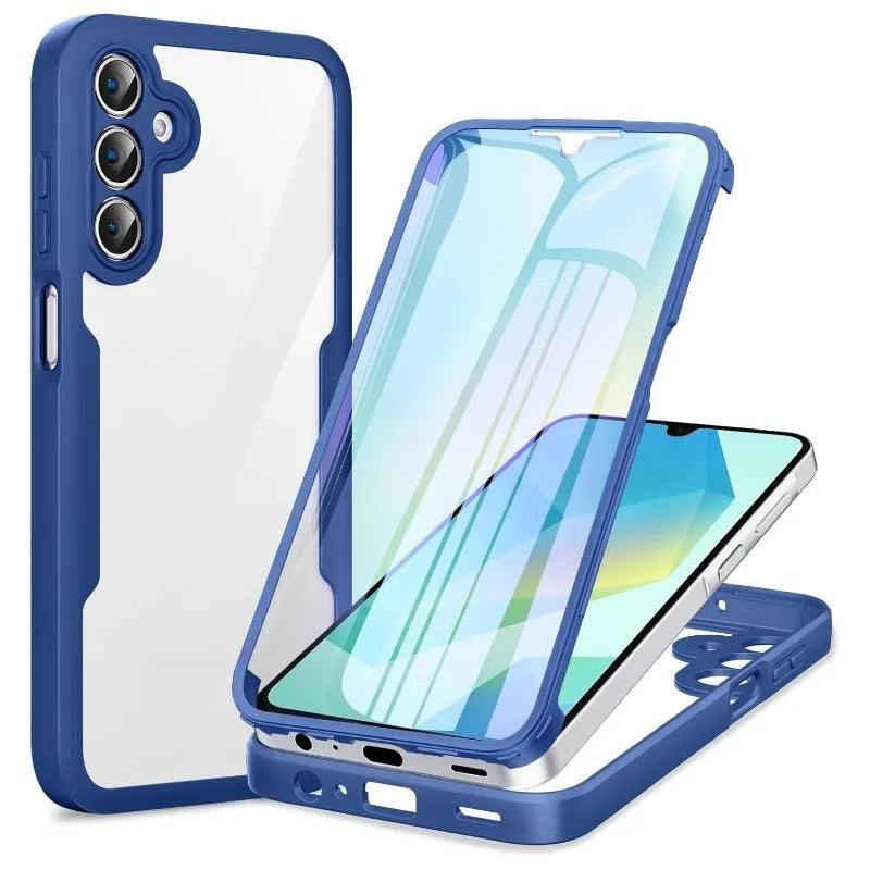 Clear 360° Full Body Screen Protector Case For Samsung Galaxy A56 A36 A26 A16 A55 A35 A15 A25 5G Shockproof Phone Cover Fundas