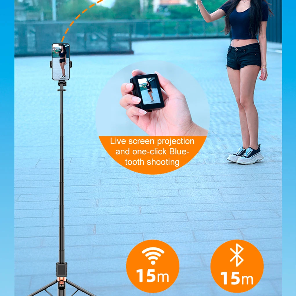 2026 Portable Smartphone Selfie Screen Display for Phone Rear Camera Wireless Selfie Vlog Live Monitor for iPhone Android Phone
