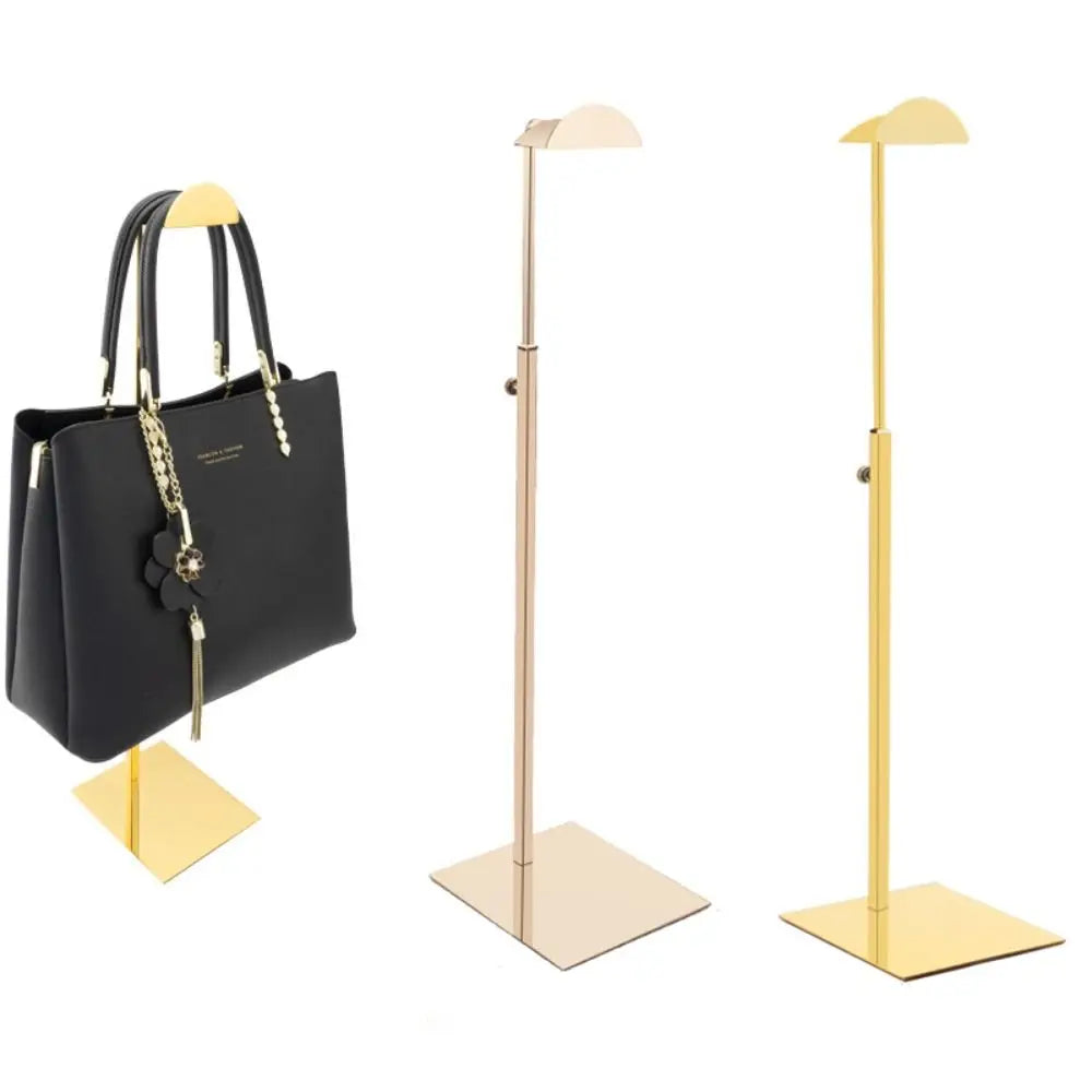 Stand Storage Adjustable Polished Gold / Silver Hanging Bag Handbag Shelf Display Stand Purses Handbag Holder Rack Organizer