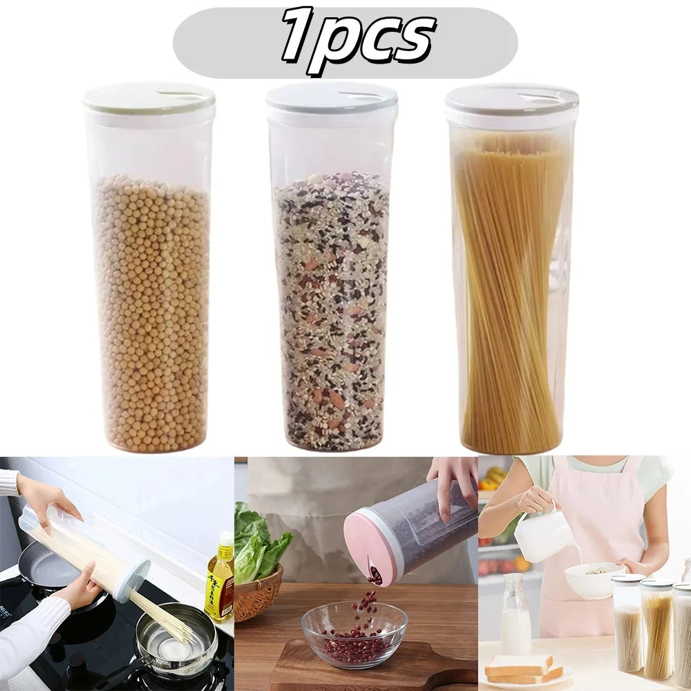 1pc Noodles Sealed Can Wheat Pasta Plastics Organizer Airtight Sealed Containers Divided Can Storage Boxs Kitchen Accessories