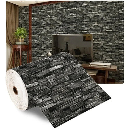 3D Brick Pattern Peel & Stick Foam Wallpaper – 70cm x 1m