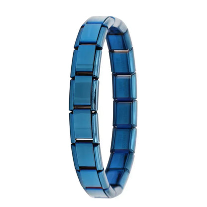 Hapiship Italian Elastic Charm Bracelet – 9mm Stainless Steel Fashion Bangle for Women & Men