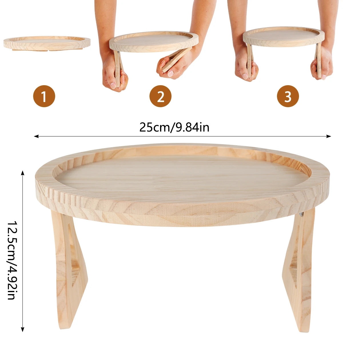 Wood Sofa Arm Tray Sofa Tray in Folding Design Sturdy and Robust Sofa Tray Convenient Sofa Tray for Storage Sofa Tray Home