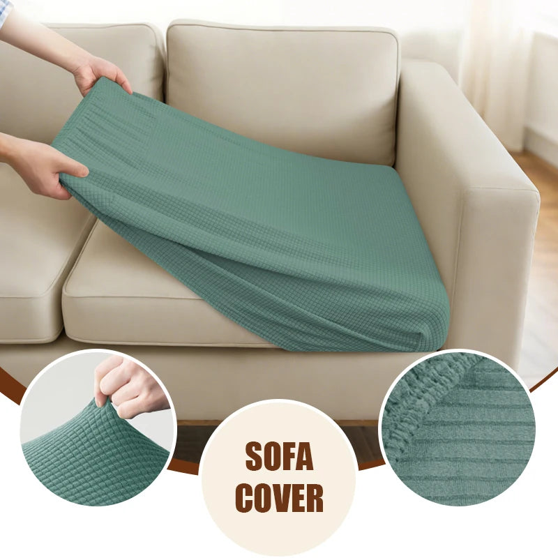 1 2 3 4 Seat Sofa Cushion Cover Back Combination Kit Cover Living Room Waterproof Jacquard Slipcover Couch Seat Protector Case