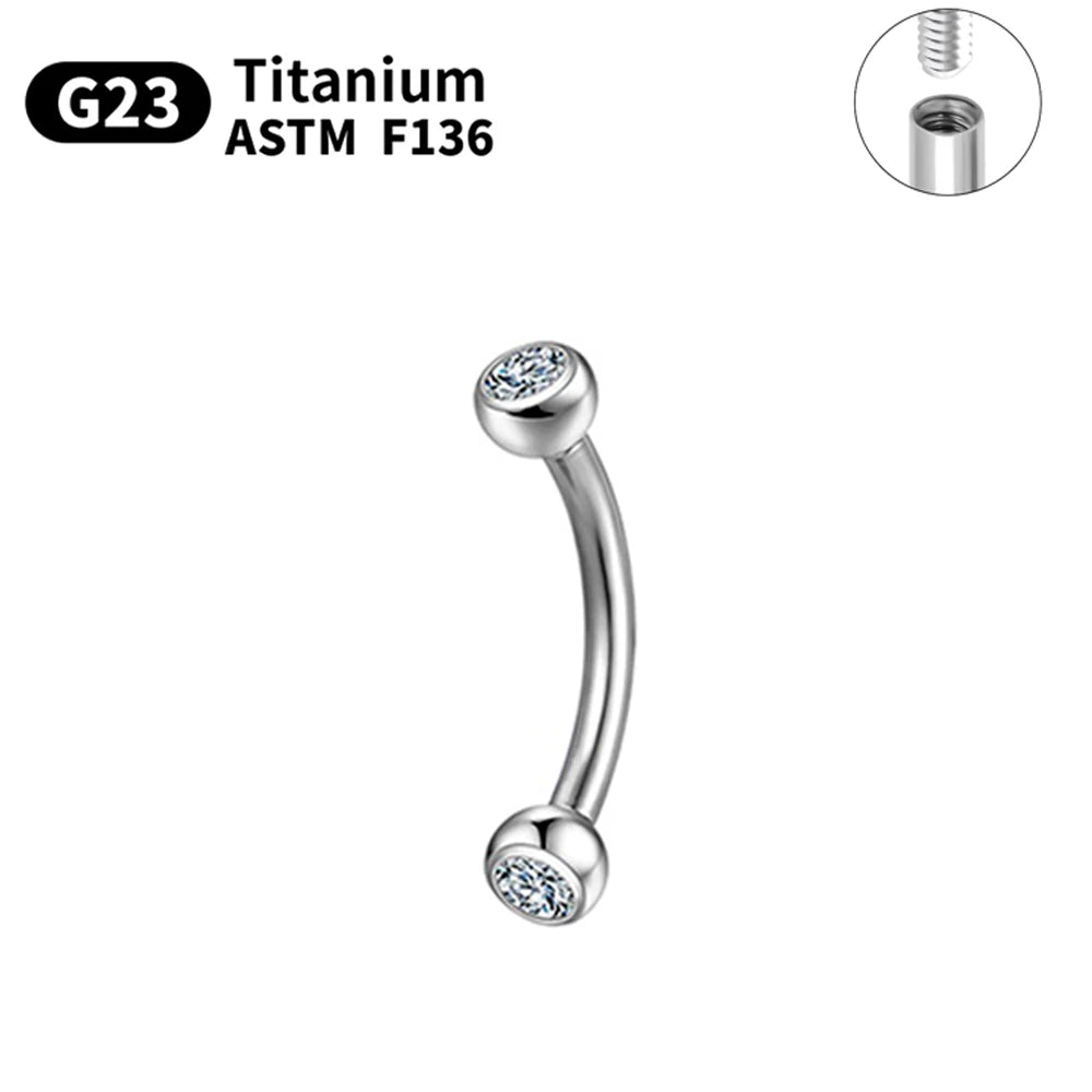 G23 Titanium Piercings Labret Stud Kit – 1/5/10pcs Lip, Nose, Eyebrow, and Cartilage Body Jewelry
