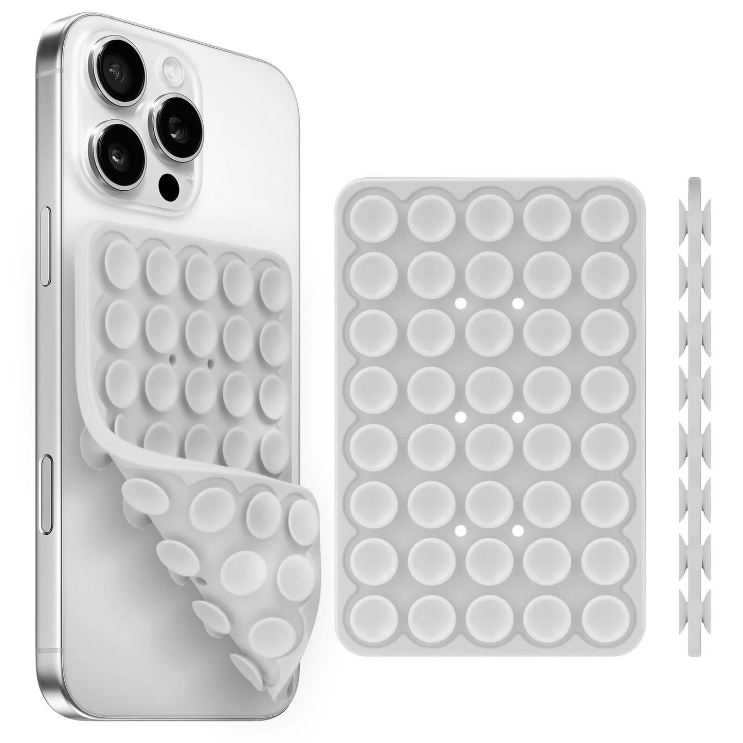 Silicone Suction Cup Phone Holde Multifunctional Fixed Anti-slip Mobile Fixture Double Sided Detachable Phone Rubber Sucker Pad