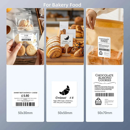 Niimbot B1 Wireless Thermal Label Printer Food Tag Barcode Price Small Business 20-50mm Print Width Label Machine for Home