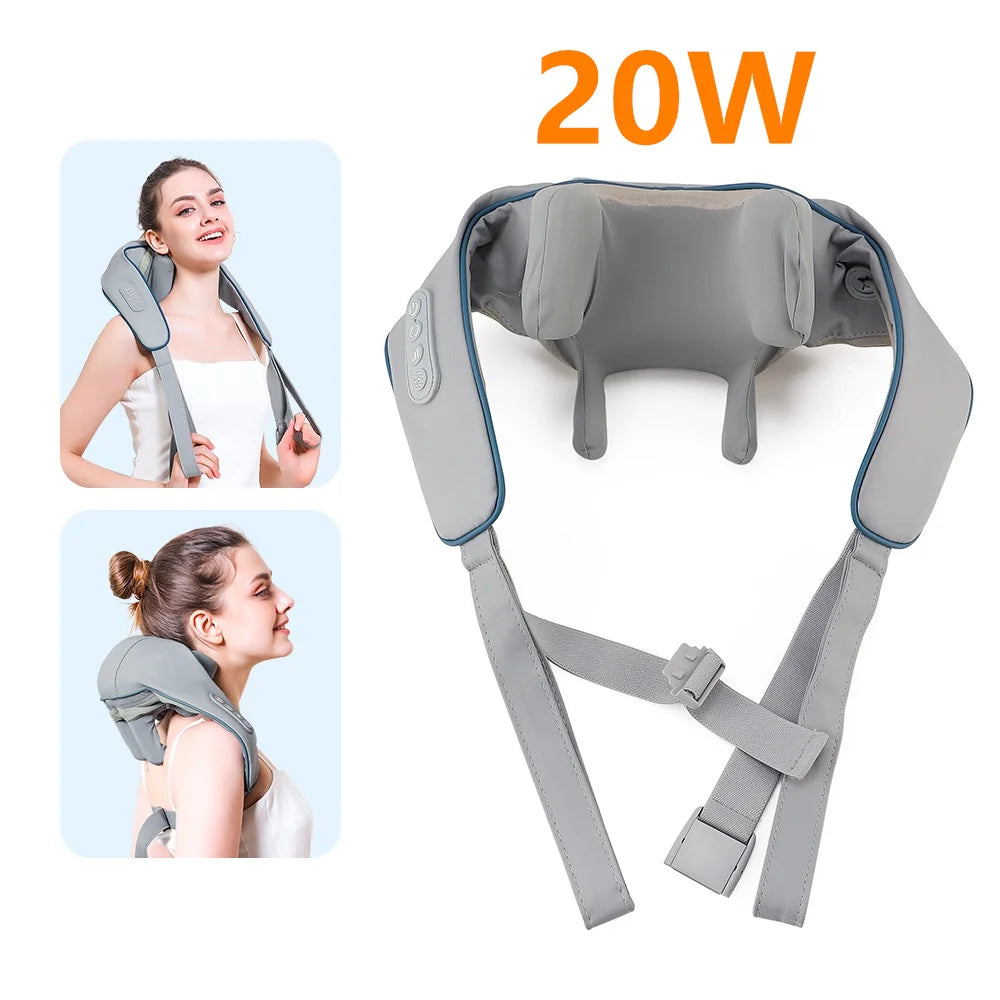 26W Wireless Neck & Shoulder Kneading Massager Shawl