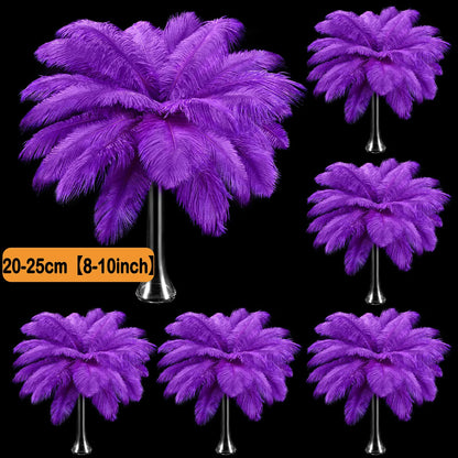 100-300PCS White Ostrich Feathers Bulk Natural Ostrich Feathers for Wedding Party Decorations Table Decorations DIY Crafts
