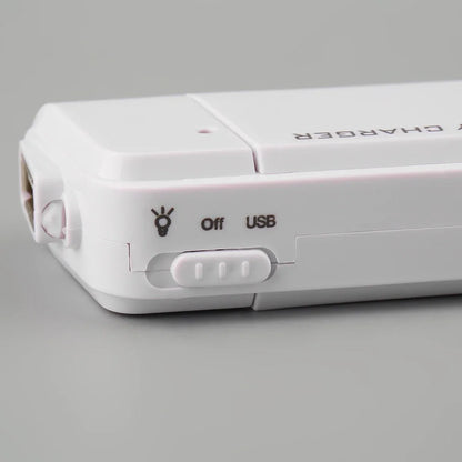 USB Emergency 2 AA Battery Extender Charger Power Bank Power Case for iPhone Mobile MP3 MP4 Black White