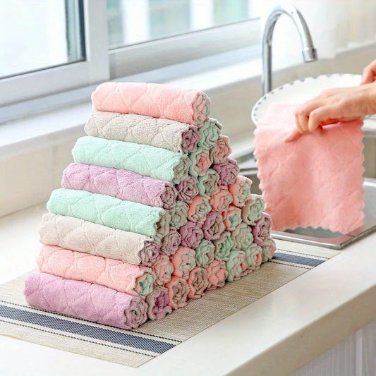 Microfiber Dish Cloths – 10-Pack Multi-Purpose Cleaning Towels