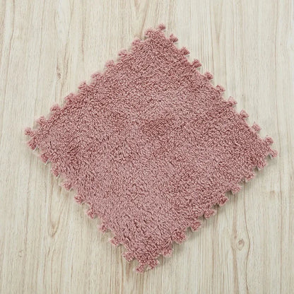 Soft Plush Children's Mat EVA Foam Puzzle Mat Long Hair Carpet Infant Developing Mat Rug Puzzle Interlock Keep Warm Playmat 30CM