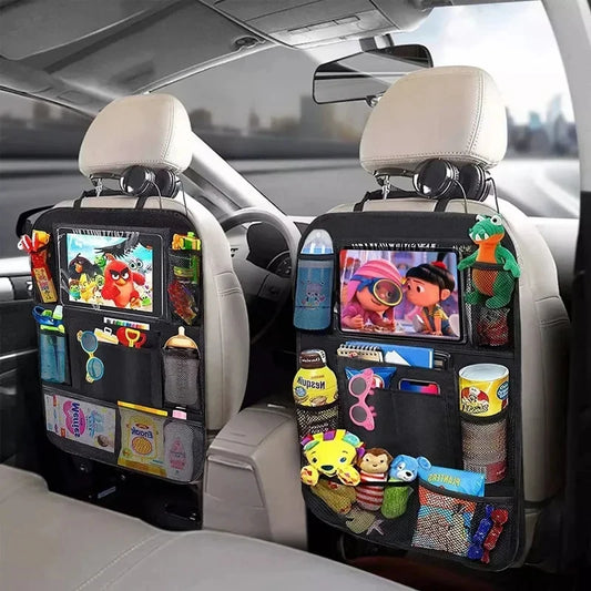 Car Back Seat Organizer with Tablet Holder and Kick Mat Protection