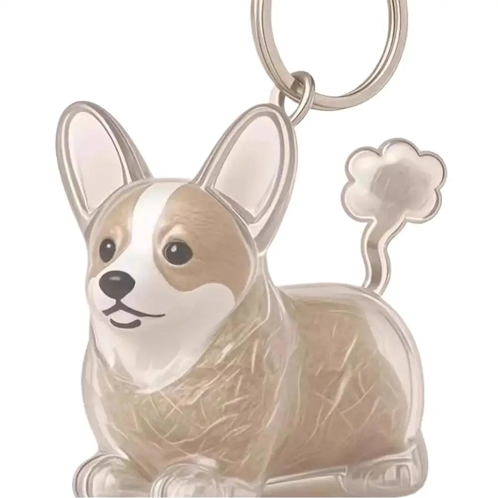 Clear Pet Hair Keychain Cute Dog Fur Keepsake Holder Creative Transparent Pet Hair Memorial Collection Pendant For Dog/Cat