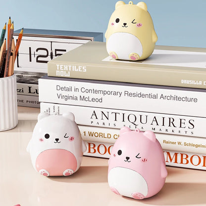 Mini Portable Bear Cartoon Jewelry Storage Box Travel Sealed Five Grids Organizer Compact Personal Medicine Box