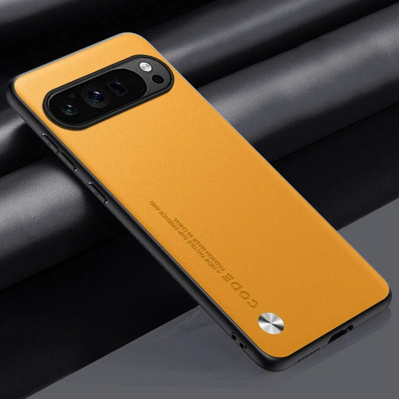 Luxury Leather Phone Case for Google Pixel 10A 10 11 XL 9A 9 Pro 8Pro 7 6 Pro 8A 7A 5A 4 Plain Skin Shockproof Soft Back Cover