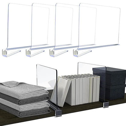Transparent Closet Shelf For Wardrobe Organizer Clothes Divider Cupboard Bookcase Divider Baffle