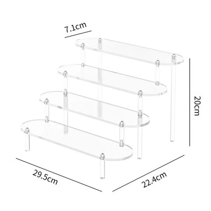Clear Acrylic Display Stand For Anime Figures Cupcake Shelf Organizer Desserts Holder Jewels Display Risers Stand Perfume Stand