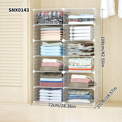 Clothing Layered Storage Wardrobe Partition Rack Hanging Closet Cross Partition Vertical Student Dormitory Cabinet Layered Rack