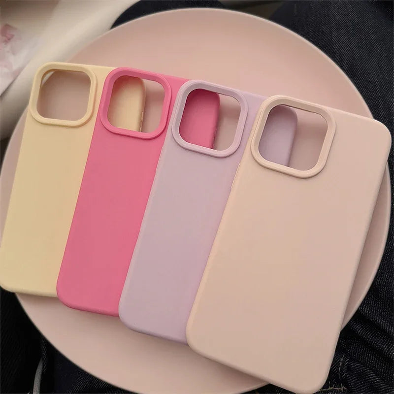 Silicone Solid Color iPhone Case – Dopamine Style