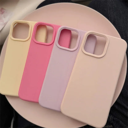 Silicone Solid Color iPhone Case – Dopamine Style